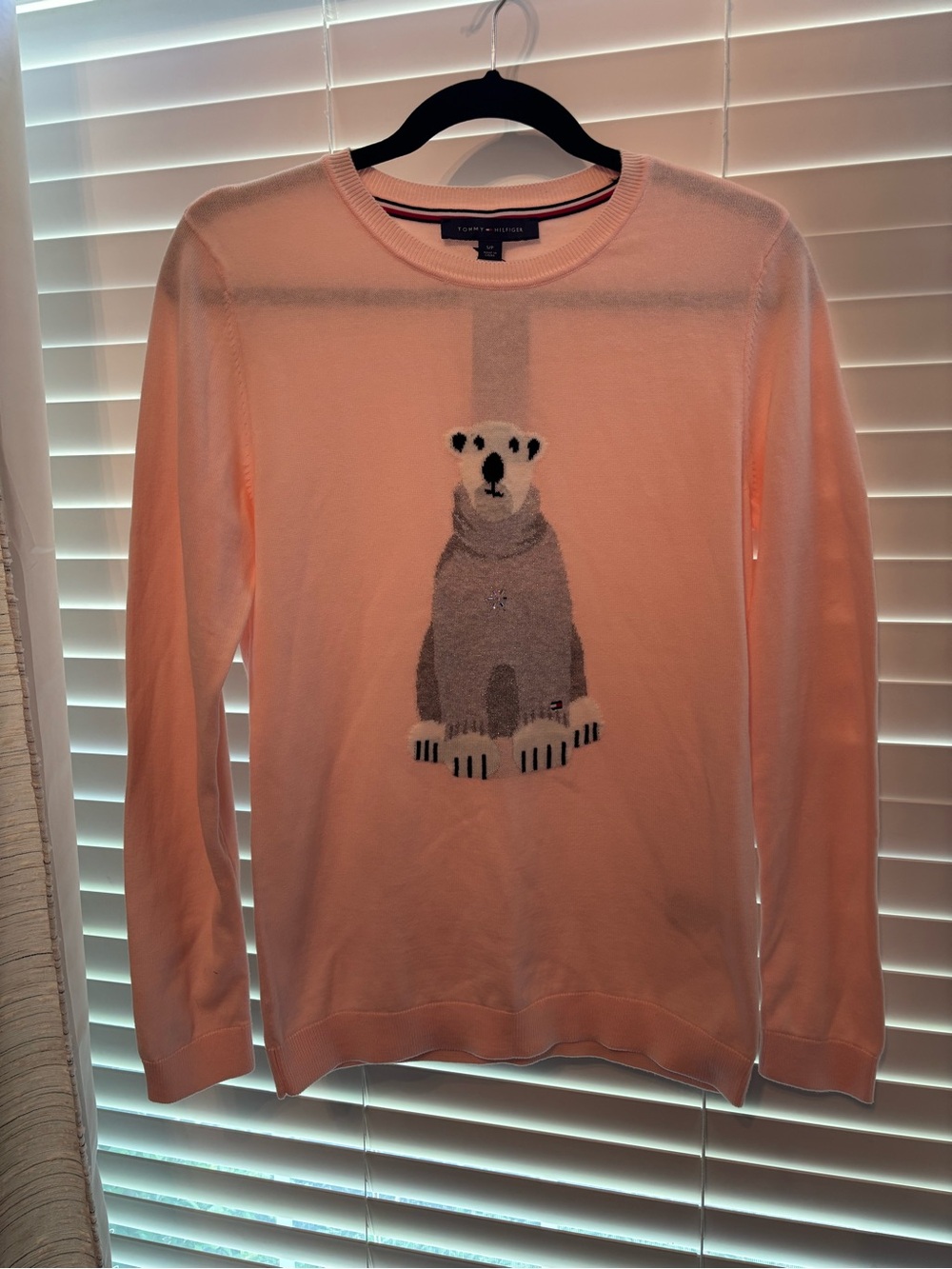 Tommy Hilfiger Light Pink Polar Bear Crewneck Sweater